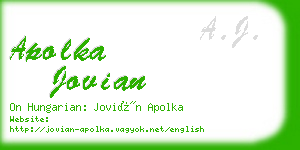 apolka jovian business card